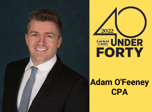 Adam O'Feeney CPA 40 Under Forty Award 2022
