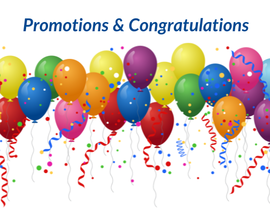 balloons with words promotions and congratulations
