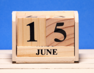 June 15 calendar blocks
