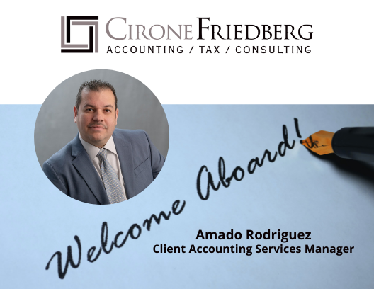 Welcome Aboard Amado Rodriguez