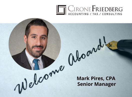 Welcome Aboard Mark Pires CPA Senior Manager